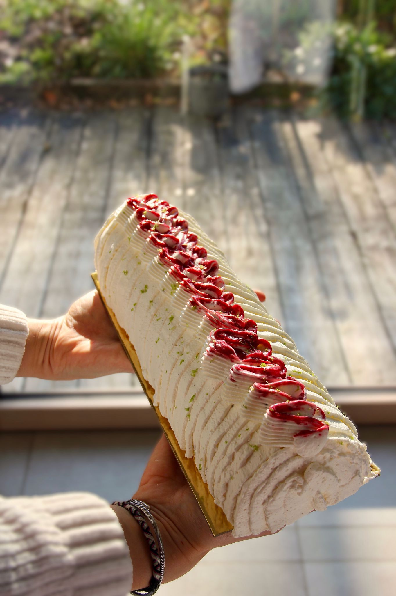 Bûche framboise & citron vert